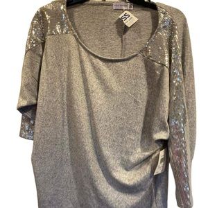 NWT Retrelogy Sequin Sleeves Top Size Medium